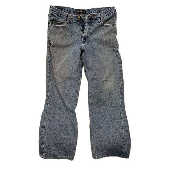 Real Ranch Straight Blue Jeans Mens 34x28 - Picture 1 of 6